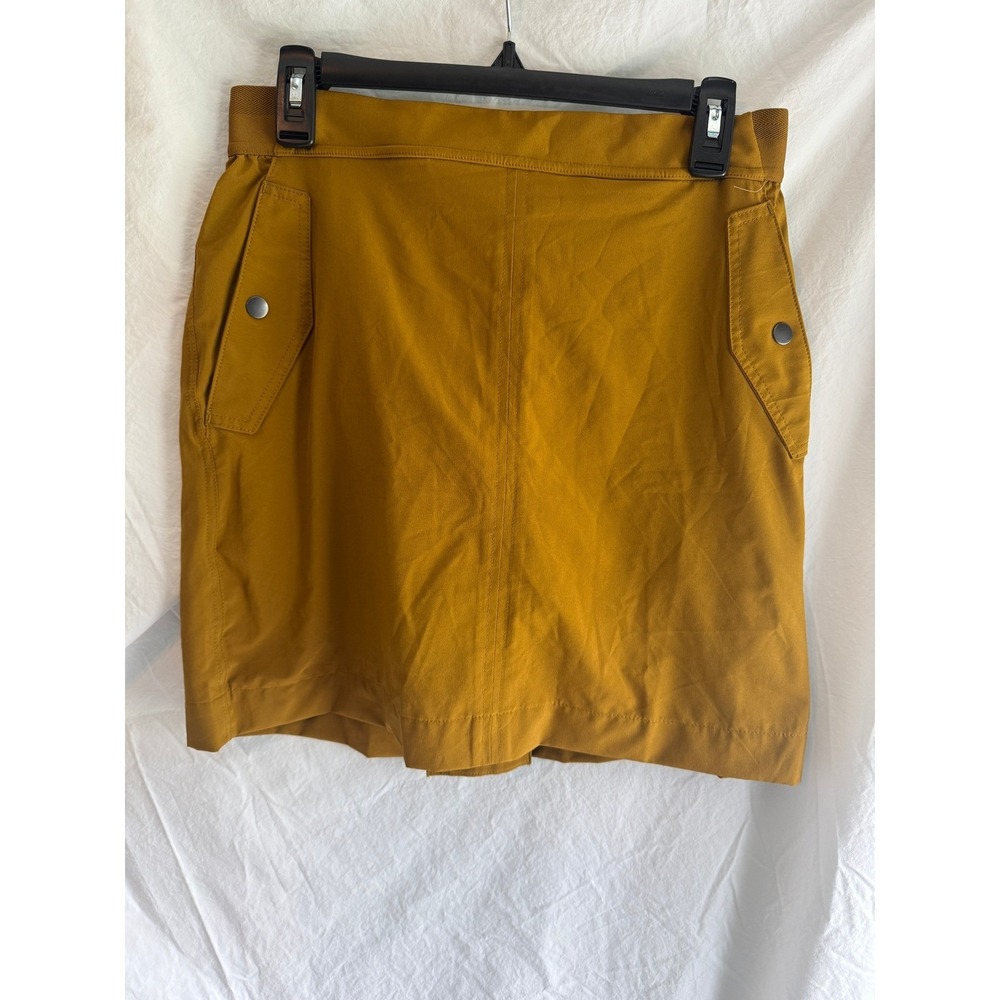 Athleta Soho Skort Mustard Yellow Ochre Hiking Travel Mini Skirt Shorts Women 10
